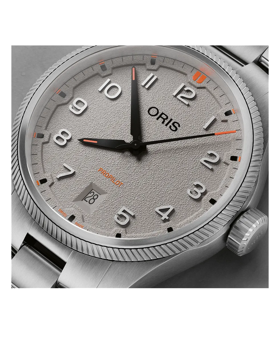 Oris ProPilot Date 41mm Grigio Acciaio Automatico 01 733 7805 4163-07 8 20 04LC | 41 mm 37709 - Oris ProPilot Date 41mm Grigio Acciaio Automatico