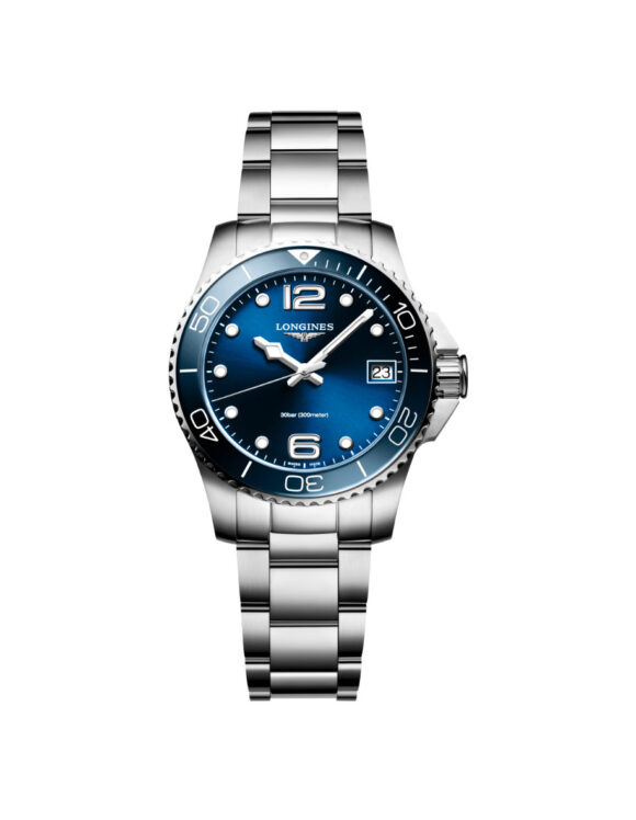 Orologio Longines Hydroconquest Donna Blu 32mm Quarzo Lunetta Ceramica L3-370-4-96-6 - Vista frontale