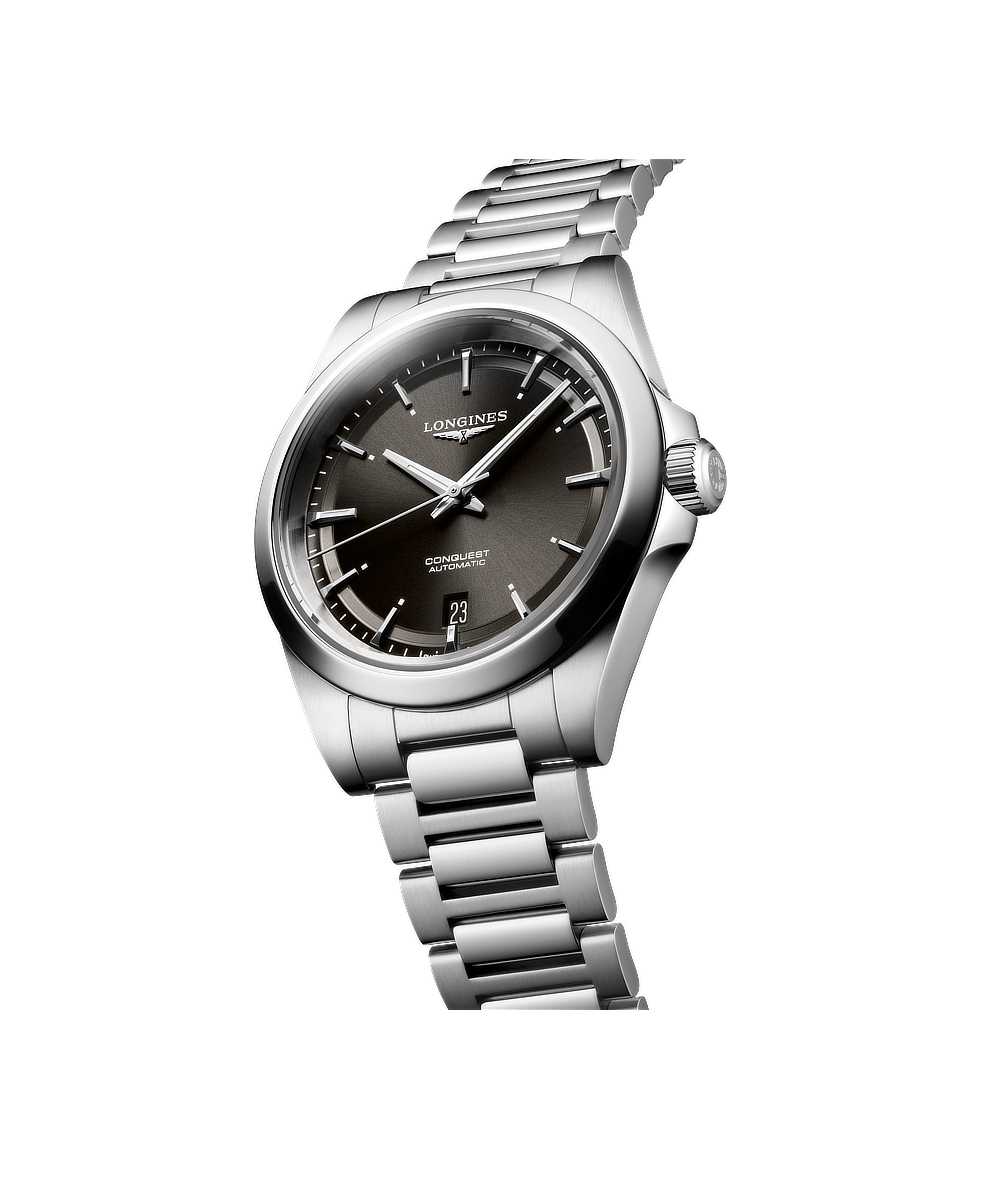 Longines Conquest 38mm Nero Acciaio Automatico L3.720.4.52.6 | 38 mm 37392 - Longines Conquest 38mm Nero Acciaio Automatico