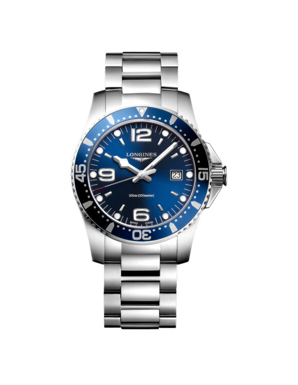 Orologio Longines Hydroconquest Blu 41mm Quarzo Lunetta Alluminio L3-740-4-96-6 - Vista frontale