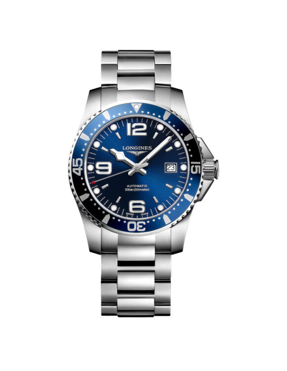 Orologio Longines Hydroconquest Blu 41mm Automatico Lunetta Alluminio L3-742-4-96-6 - Vista frontale