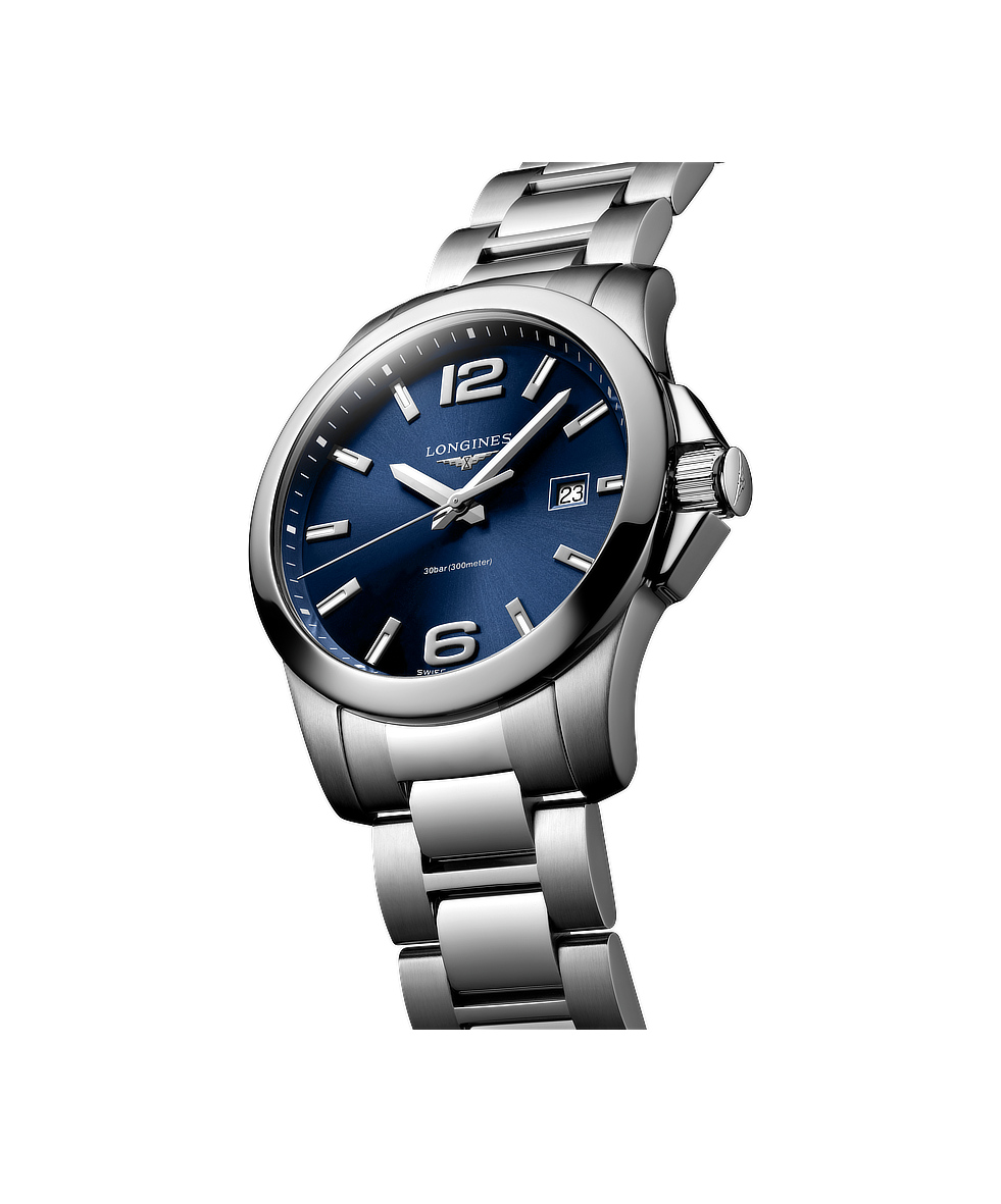 Longines Conquest 41mm Blu Acciaio Quarzo L3.759.4.96.6 | 41 mm 37437 - Longines Conquest 41mm Blu Acciaio Quarzo