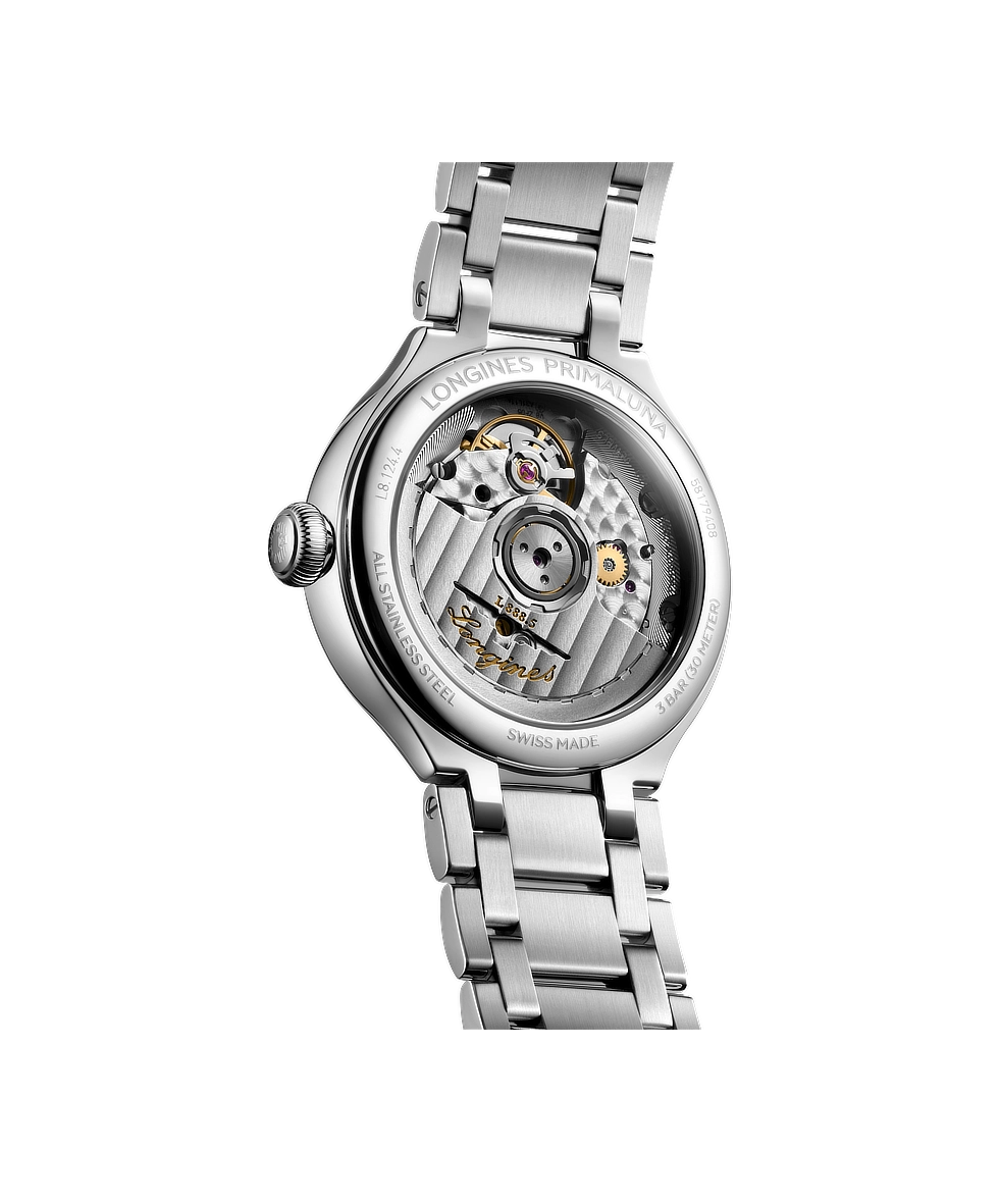 Longines Primaluna 34mm Argento Acciaio Automatico L8.124.4.71.6 | 34 mm 37696 - Longines Primaluna 34mm Argento Acciaio Automatico