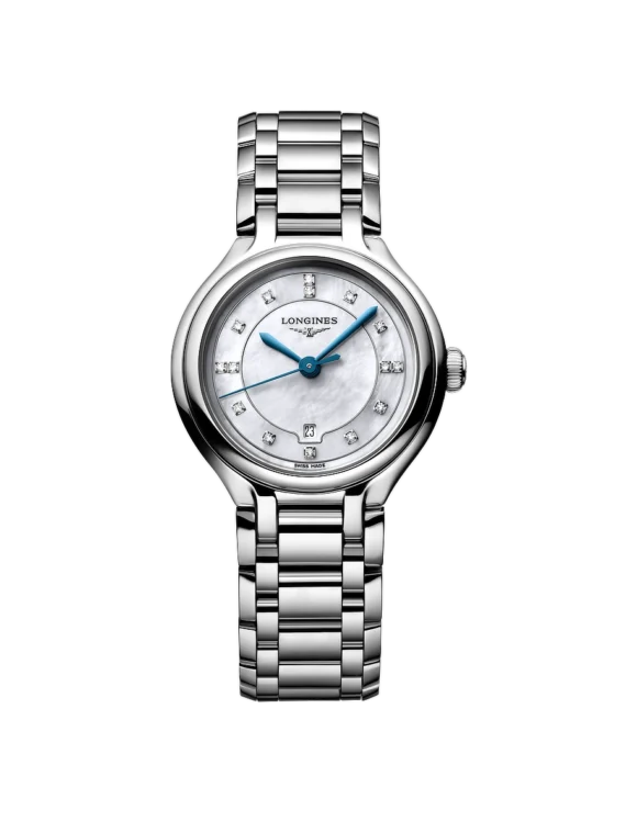 Orologio Longines Primaluna 30mm Madreperla e Diamanti Quarzo L8-142-4-87-6 - Vista frontale