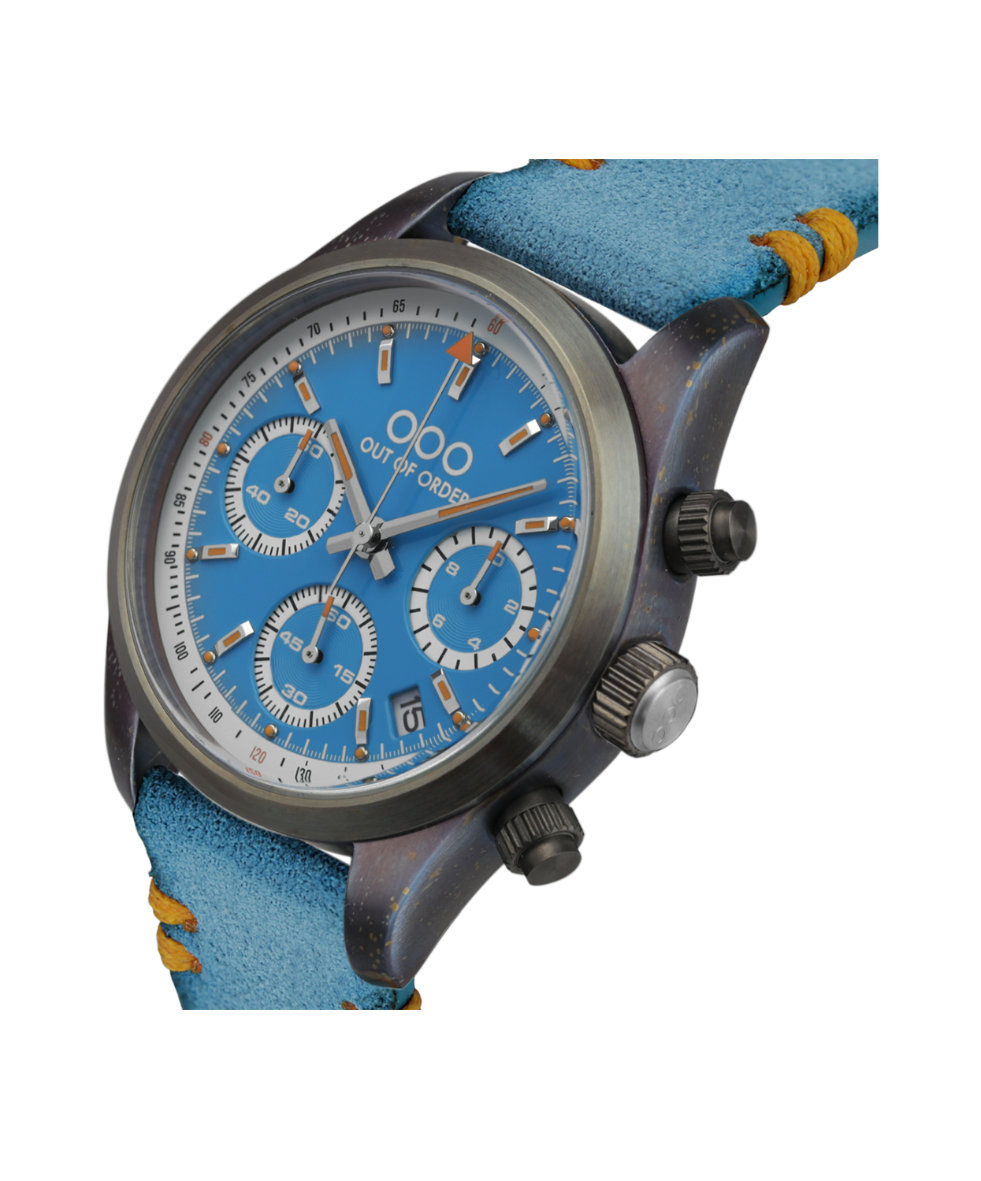 Out of Order Sporty Cronografo Ultra Distressed Quartz 40mm OOO.001-23.AZ.AZ | 40 mm 35976 - Out of Order Sporty Cronografo Ultra Distressed Quartz 40mm