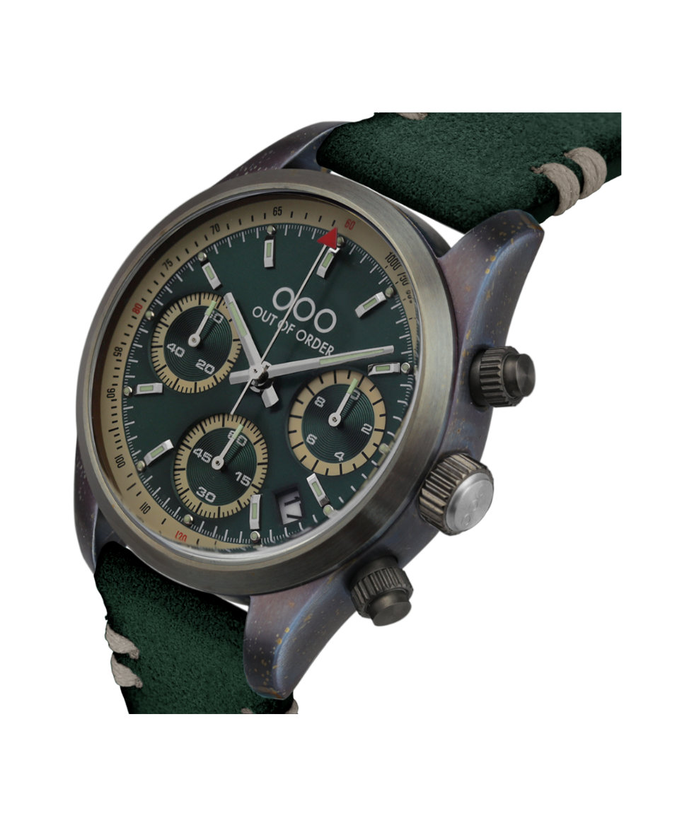 Out of Order Sporty Cronografo Ultra Distressed Quartz 40mm OOO.001-23.VE.VE | 40 mm 35987 - Out of Order Sporty Cronografo Ultra Distressed Quartz 40mm