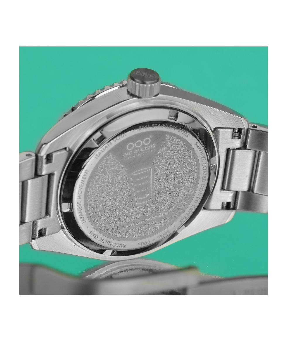 Out of Order Shaker After Eight Ultra Brushed Auto Gmt 40mm OOO.001-25.AE.BAND.SS | 40 mm 35867 - Out of Order Shaker After Eight Ultra Brushed Auto Gmt 40mm