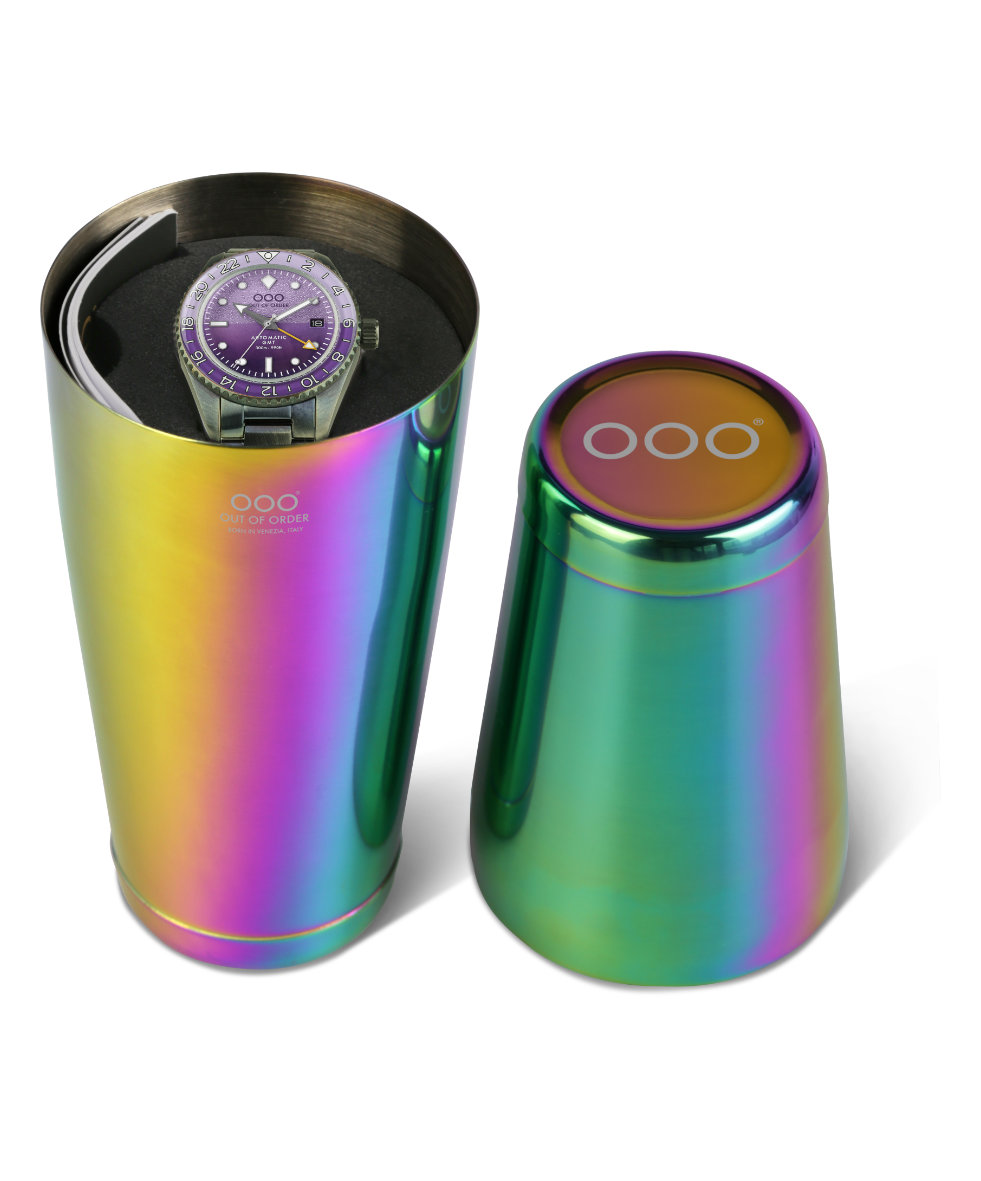 Out of Order Shaker Dark Violet Ultra Distressed Auto Gmt 40mm OOO.001-25.LA.BAND | 40 mm 35858 - Out of Order Shaker Dark Violet Ultra Distressed Auto Gmt 40mm