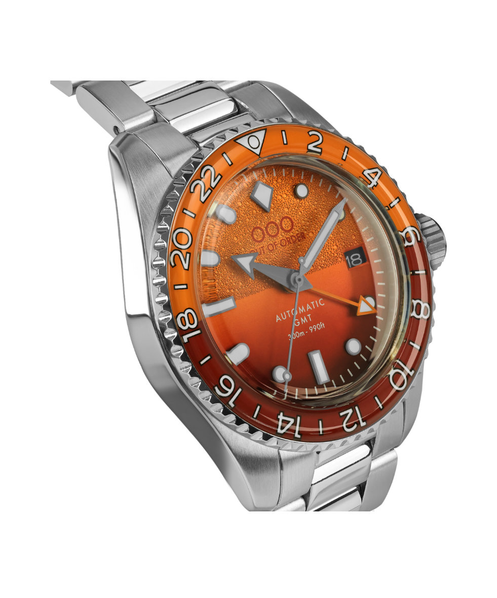 Out of Order Shaker Negroni Ultra Brushed Auto Gmt 40mm OOO.001-25.NE.BAND.SS | 40 mm 35888 - Out of Order Shaker Negroni Ultra Brushed Auto Gmt 40mm