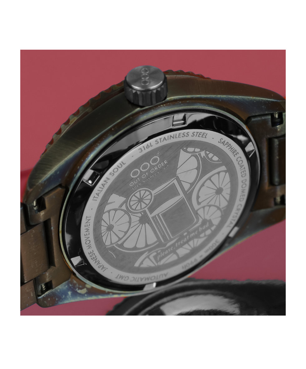 Out of Order Shaker Paloma Ultra Distressed Auto Gmt 40mm OOO.001-25.PA.BAND | 40 mm 35844 - Out of Order Shaker Paloma Ultra Distressed Auto Gmt 40mm