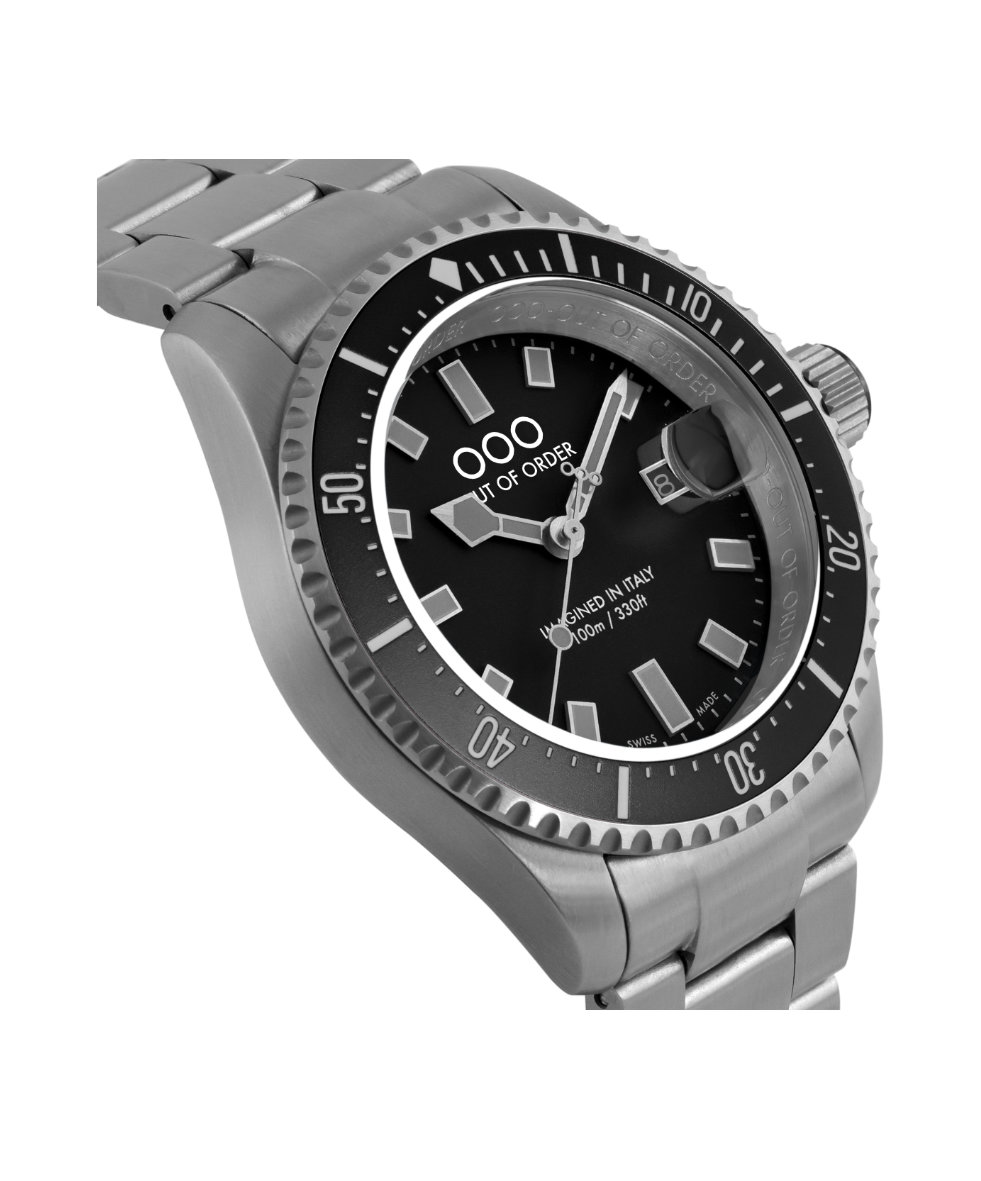 Out of Order Casanova Ultra Brushed Quartz 43mm OOO.001-27.NE.GR.SS | 43 mm 35781 - Out of Order Casanova Ultra Brushed Quartz 43mm