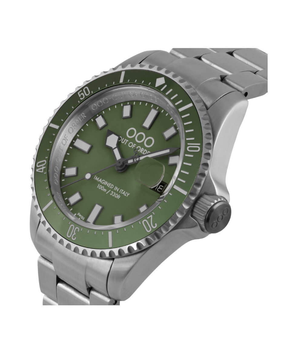 Out of Order Casanova Ultra Brushed Quartz 43mm OOO.001-27.VE.SS | 43 mm 36003 - Out of Order Casanova Ultra Brushed Quartz 43mm